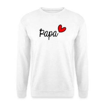 DAD. FATHER'S DAY. HAPPY FATHER'S DAY. HAPPY BIRTHDAY. - Unisex Sweatshirt - white - Front