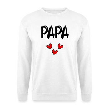 DAD. FATHER'S DAY. HAPPY FATHER'S DAY. HAPPY BIRTHDAY. - Unisex Sweatshirt - white - Front