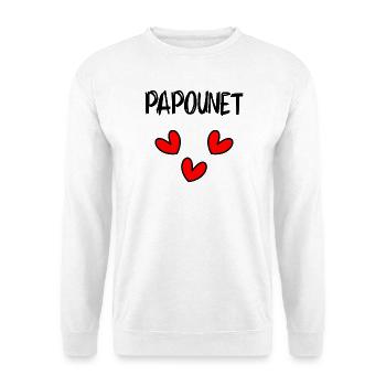 PAPOUNET. DAD. FATHER'S DAY. HAPPY FATHER'S DAY - Unisex Sweatshirt - white - Front