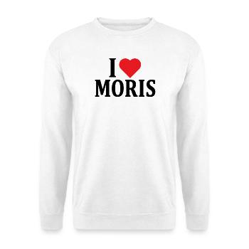 T-Shirt I love Moris T-Shirt Geschenkidee - Unisex Pullover - Weiß - Vorne