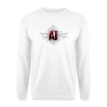 Arrêtez, n’utilisez pas l’intelligence artificielle, l’IA. - Sweat-shirt Unisexe - blanc - Devant
