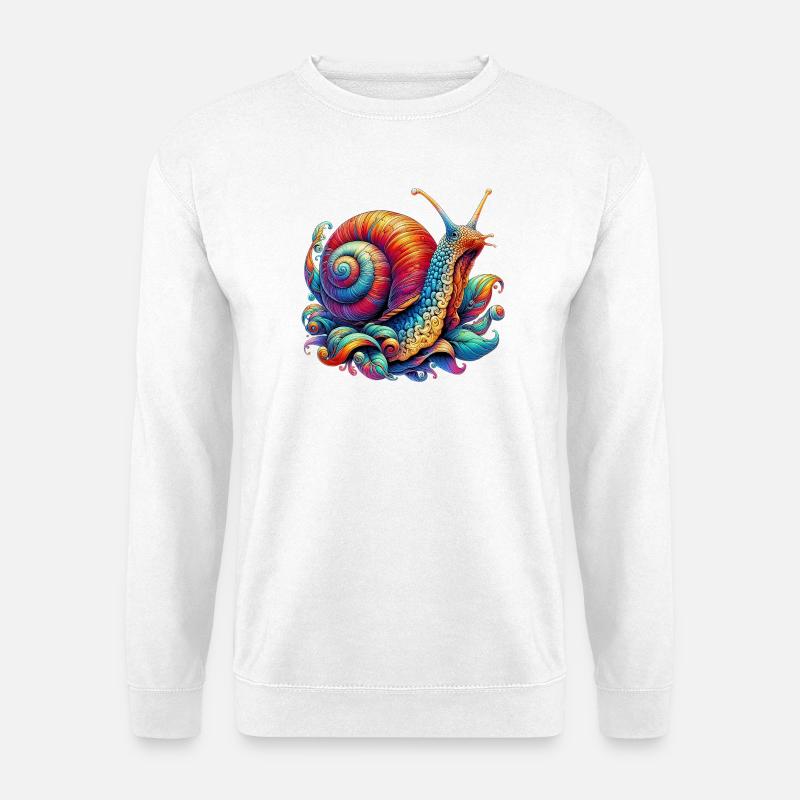 Schnecke - Unisex Pullover - Weiß