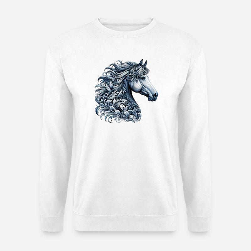 Pferd - Unisex Pullover - Weiß