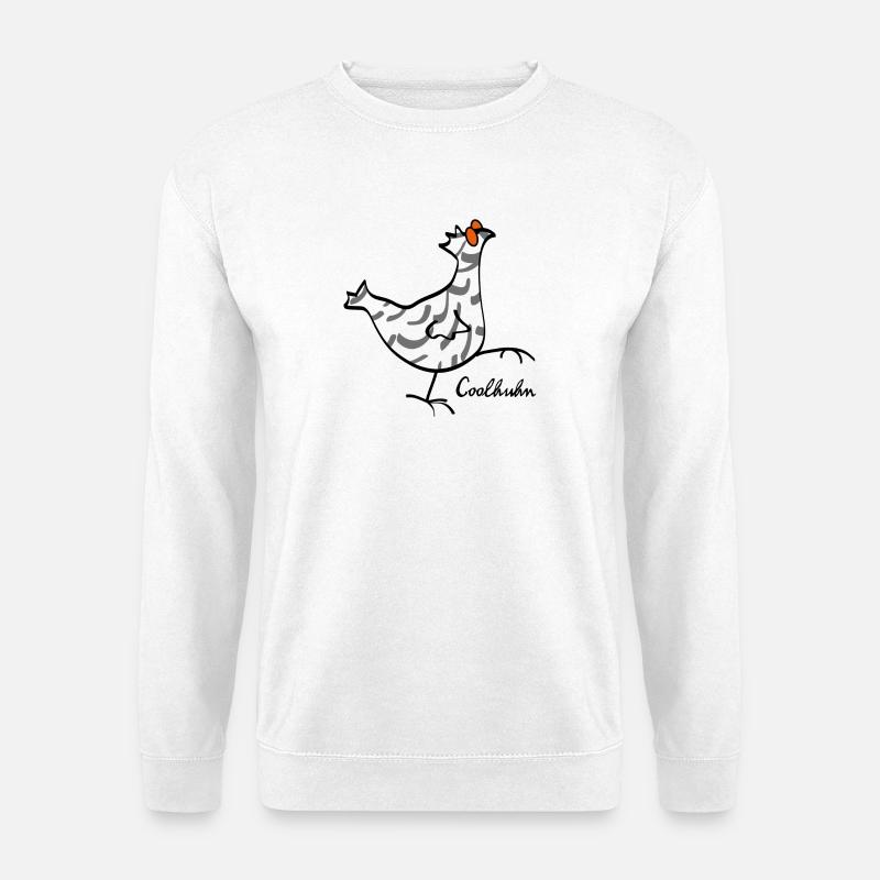 RIKELS Cool-Huhn - Unisex Pullover - Weiß