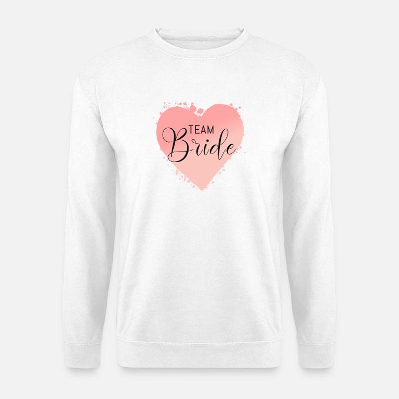 Team Bride-Herz! Personalisierbar - Unisex Pullover - Weiß