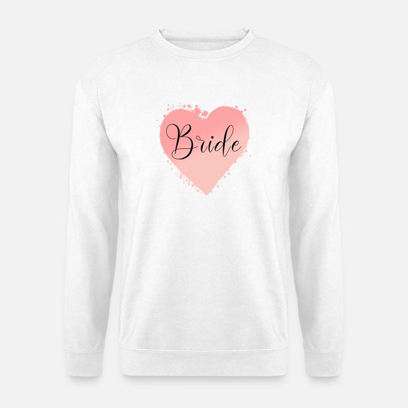 Team Bride Heart! Customisable - Unisex Sweatshirt - white