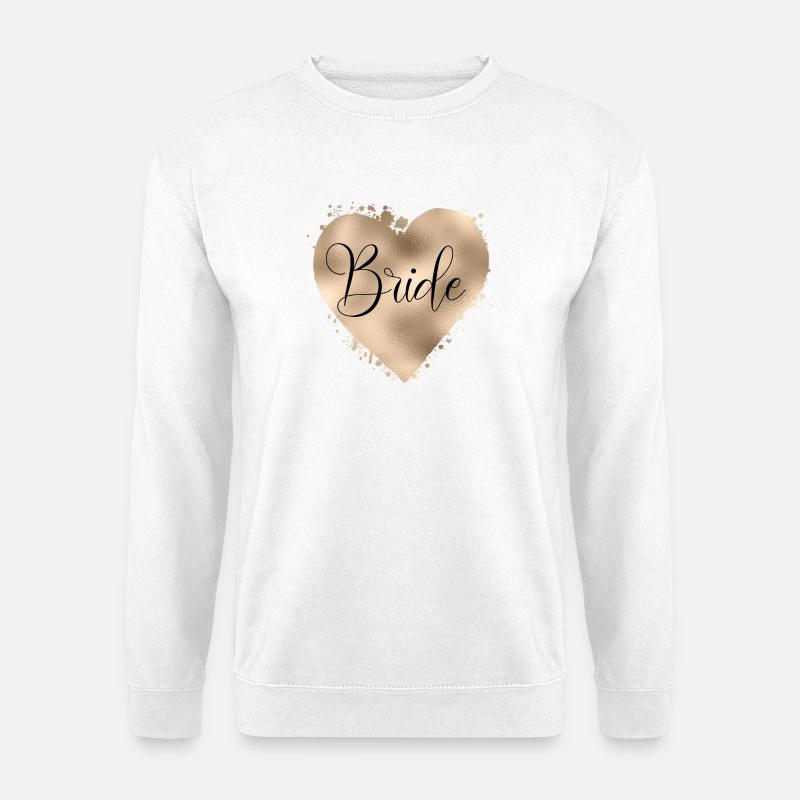 Team Bride Heart! Customisable - Unisex Sweatshirt - white