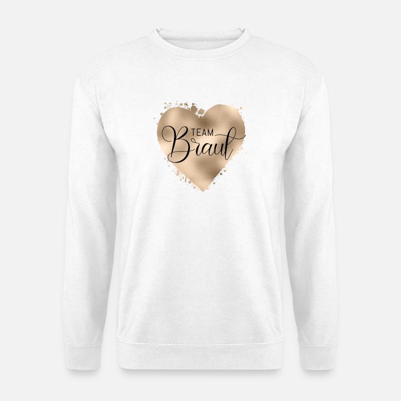 Team Braut-Herz! Personalisierbar - Unisex Pullover - Weiß