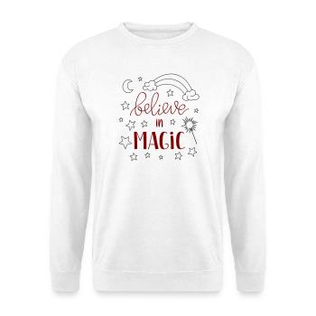 croire en la magie - Sweat-shirt Unisexe - blanc - Devant