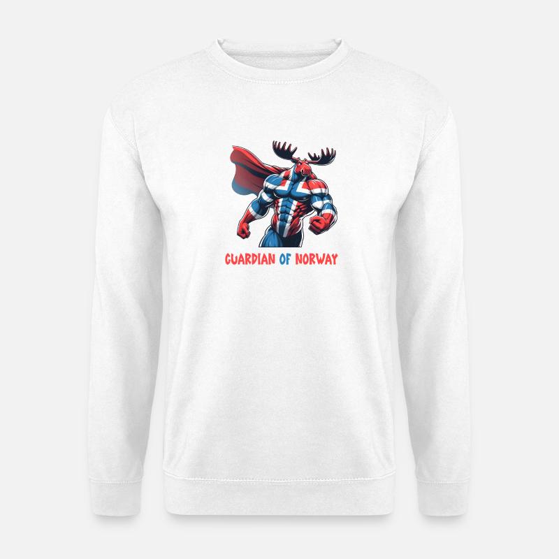 Wächter von Norwegen Elch - Unisex Pullover - Weiß