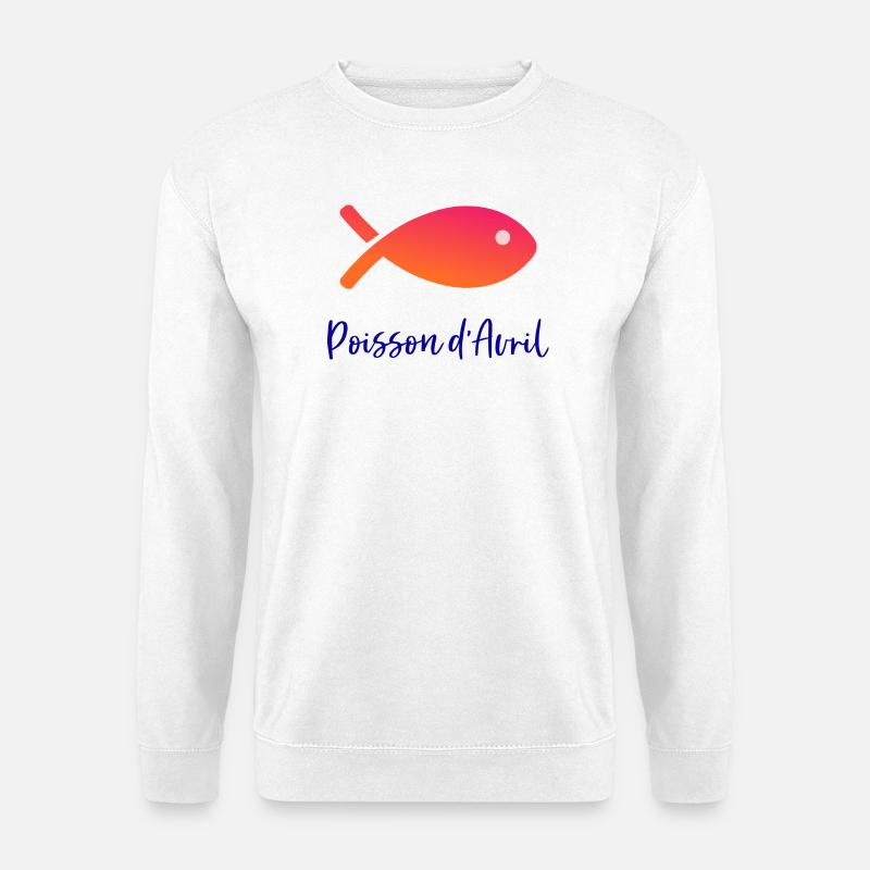 FISCH. APRILSCHERZ - Unisex Pullover - Weiß