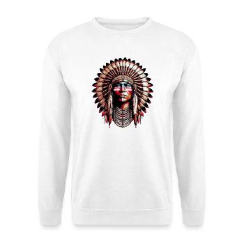 Amérindien Peau rouge d’Amérique - Sweat-shirt Unisexe - blanc - Devant