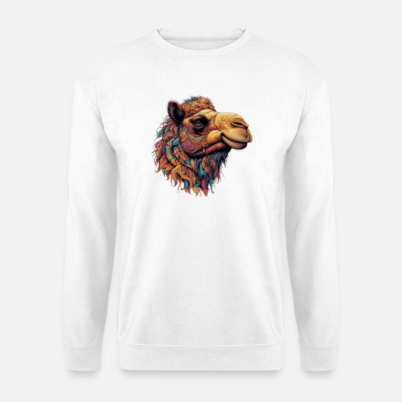 Kamel - Unisex Pullover - Weiß