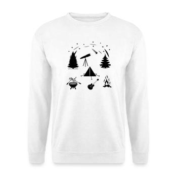 La vie en camping - Sweat-shirt Unisexe - blanc - Devant