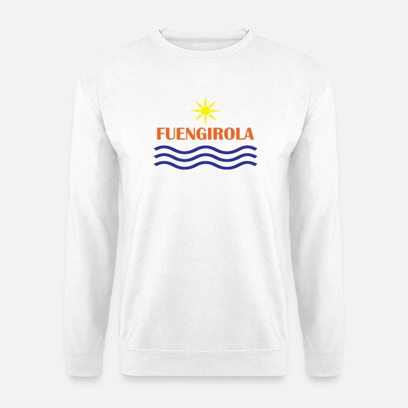 Fungirola Sun and Wave Design - Unisex Sweatshirt - white
