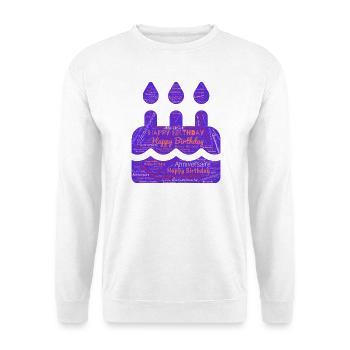 JAHRESTAG. ALLES GUTE ZUM GEBURTSTAG. ALLES GUTE ZUM GEBURTSTAG. - Unisex Pullover - Weiß - Vorne