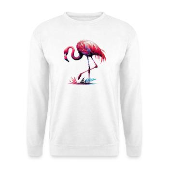 Flamant - Sweat-shirt Unisexe - blanc - Devant