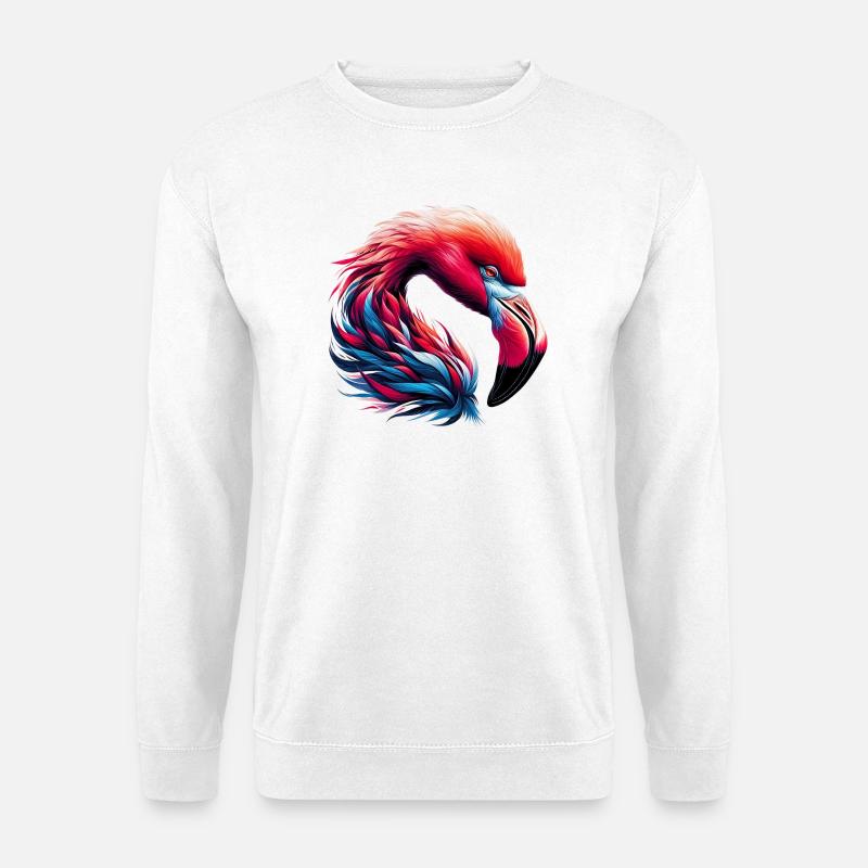 Flamingo - Unisex Pullover - Weiß