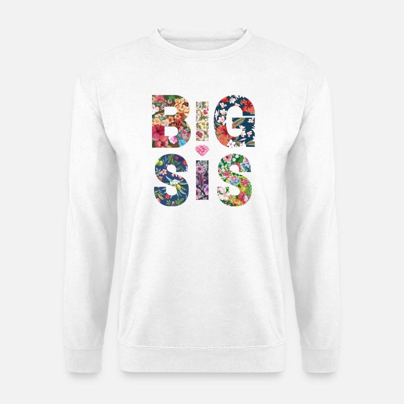 BIG SIS - Sister - Große Schwester - Partnerlook - Unisex Pullover - Weiß