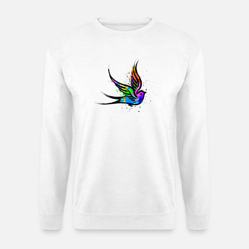 Vogel Kunst Graffiti Zeichnen Illustration - Unisex Pullover - Weiß