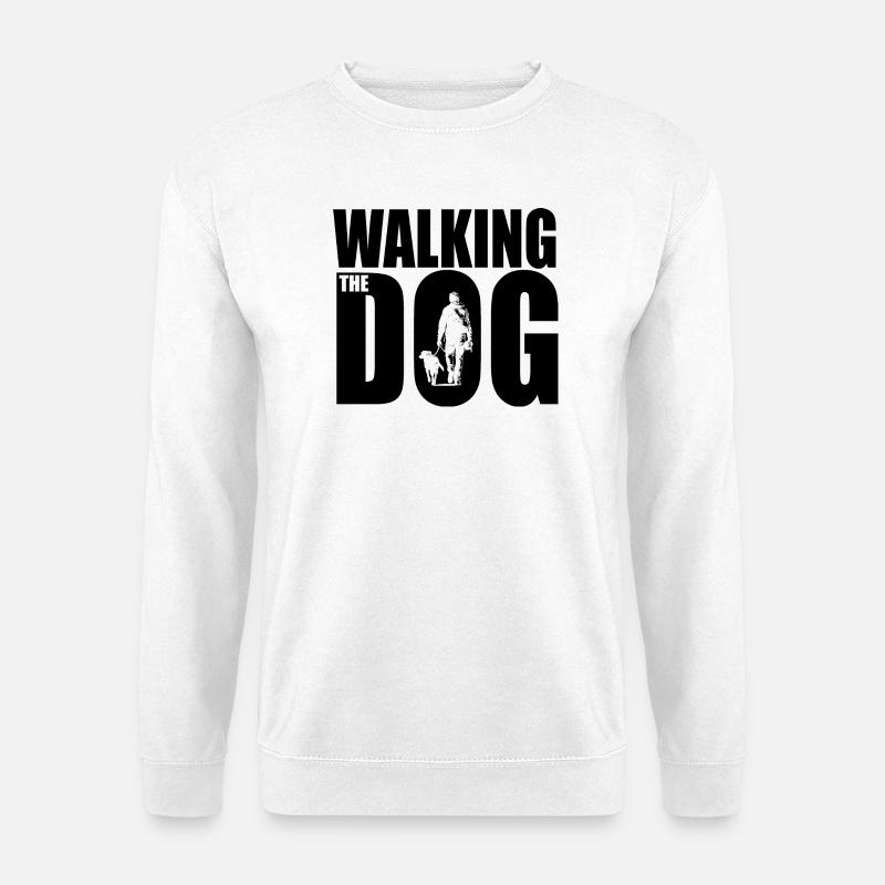 Walking the Dog - Unisex Pullover - Weiß
