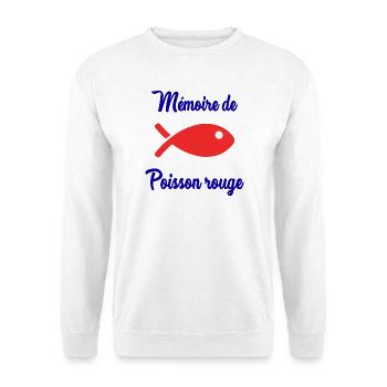 MEMOIRE DE POISSON ROUGE - Sweat-shirt Unisexe - blanc - Devant