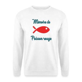 POISSON ROUGE. POISSON. MEMOIRE - Sweat-shirt Unisexe - blanc - Devant