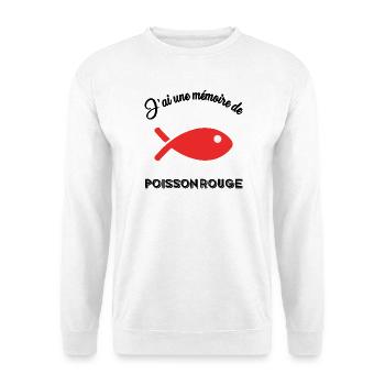 POISSON. MEMOIRE. SARDINE. POISSON D'AVRIL. MER - Sweat-shirt Unisexe - blanc - Devant