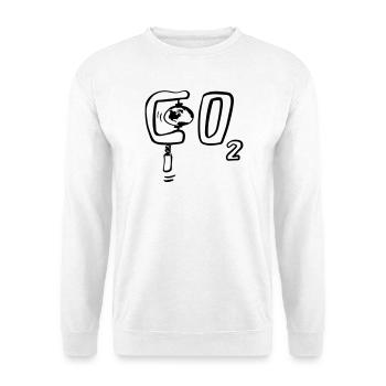 Unter CO2 Druck - Erde im Klimawandel - Unisex Pullover - Weiß - Vorne