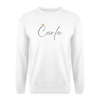 Prinzessin Carla Kronenhemd – Name mit Buchstabe C - Unisex Pullover - Weiß - Vorne