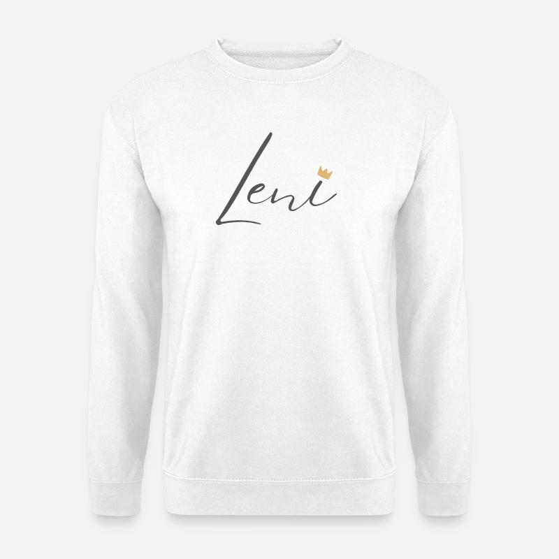 Princess Leni Crown Hemd – Name mit Buchstabe L - Unisex Pullover - Weiß
