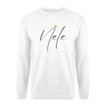 Prinzessin Nele Crown Hemd – Name mit Buchstabe N - Unisex Pullover - Weiß - Vorne