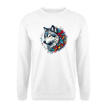 Wolf - Unisex Pullover - Weiß - Vorne