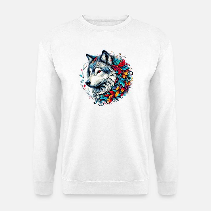 Wolf - Unisex Sweatshirt - white