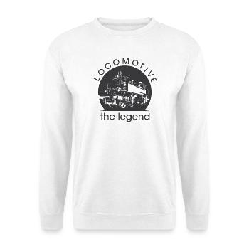 alte Lok Zug Bahn Sächsiche Bahn Symbol Logo - Unisex Pullover - Weiß - Vorne