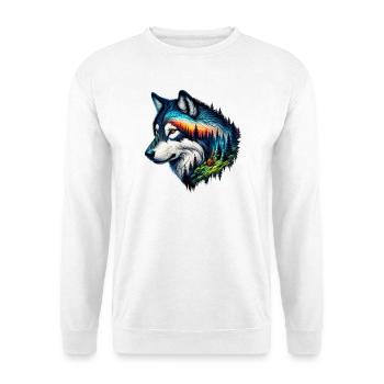 Loup - Sweat-shirt Unisexe - blanc - Devant