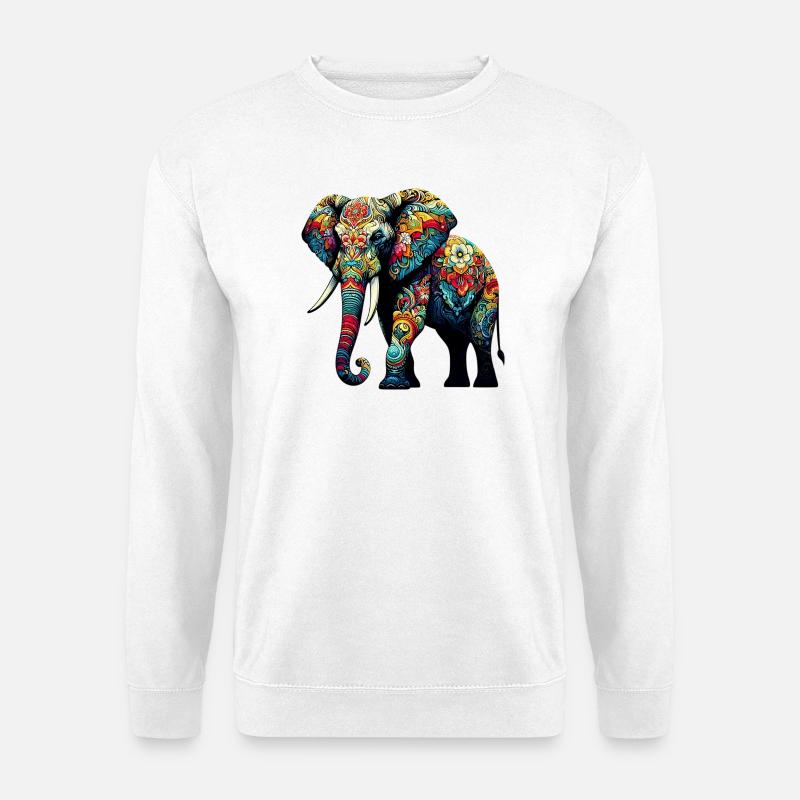 Elefant - Unisex Pullover - Weiß