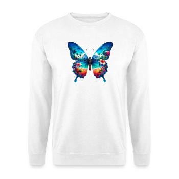 Papillon - Sweat-shirt Unisexe - blanc - Devant