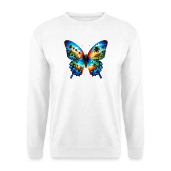 Papillon - Sweat-shirt Unisexe - blanc - Devant