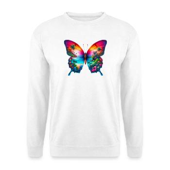 Schmetterling - Unisex Pullover - Weiß - Vorne