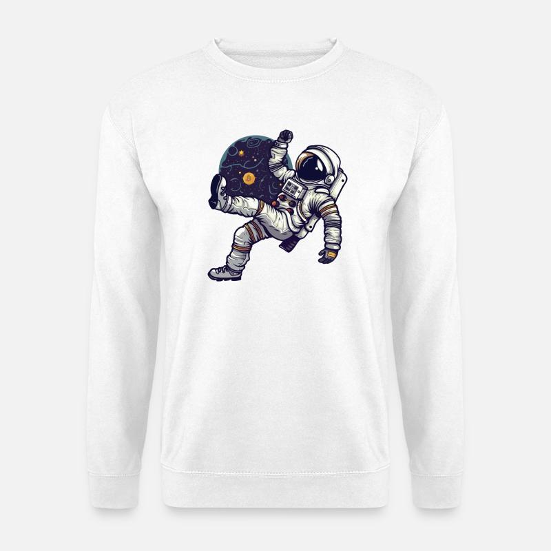Vers la Lune - Sweat-shirt Unisexe - blanc