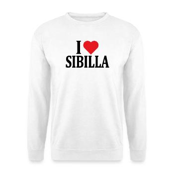 t-shirt J’aime Sibilla t-shirt idée cadeau - Sweat-shirt Unisexe - blanc - Devant