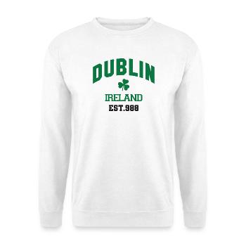 Dublin - Irland - Unisex Pullover - Weiß - Vorne