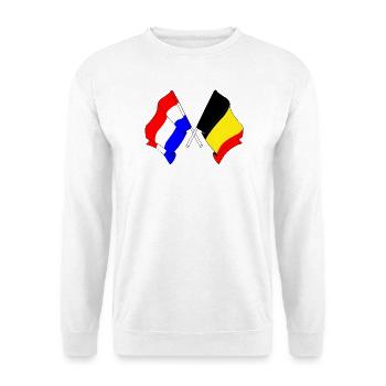 Flag of the Netherlands and flag of Belgium - Unisex Sweatshirt - white - Front