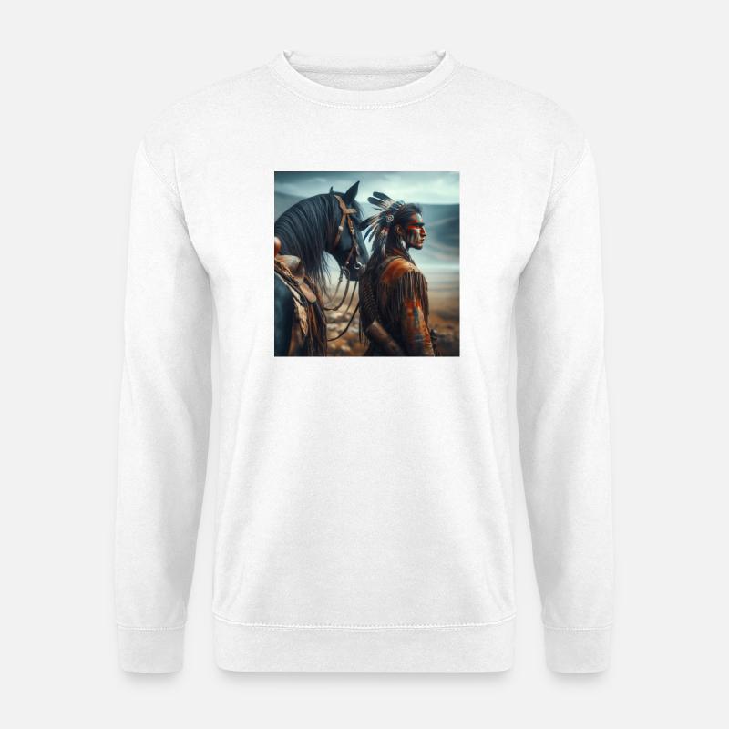 Amerikanische Ureinwohner - Unisex Pullover - Weiß