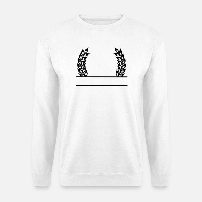 Grain Wreath Name Banner - Unisex Sweatshirt - white