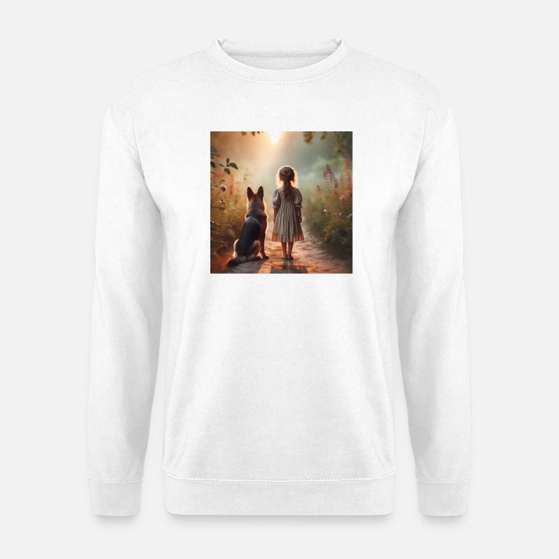 Deutscher Schäferhund Kunst - Unisex Pullover - Weiß
