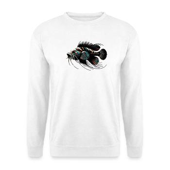 Aquarium Wels, Antennenwels, minimalistisch - Unisex Pullover - Weiß - Vorne