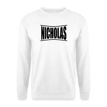Nicholas t-shirt t-shirt gift idea - Unisex Sweatshirt - white - Front