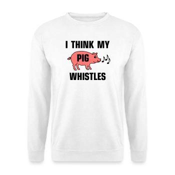 Je pense que mon cochon siffle - Sweat-shirt Unisexe - blanc - Devant
